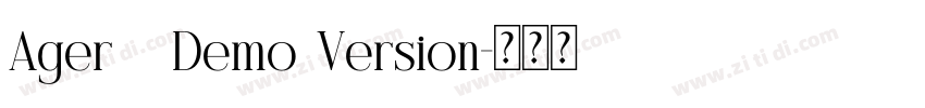 Ager   Demo Version字体转换